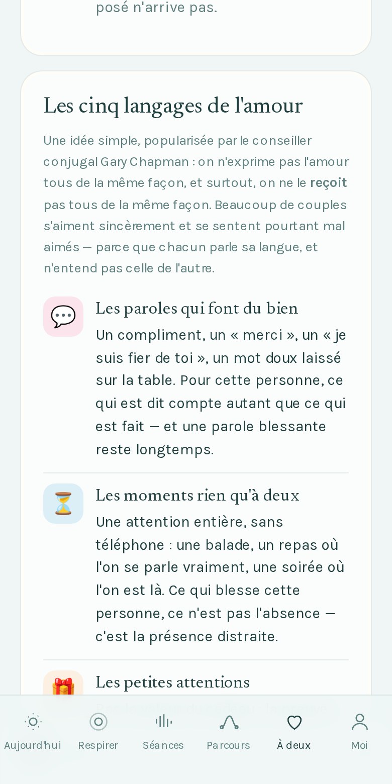 Les cinq langages de l'amour
